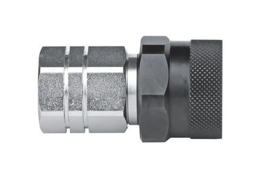 Steel Flat Face Hydraulic Coupling QKEP-SF Series Zinc With Clear Trivalent Chromate